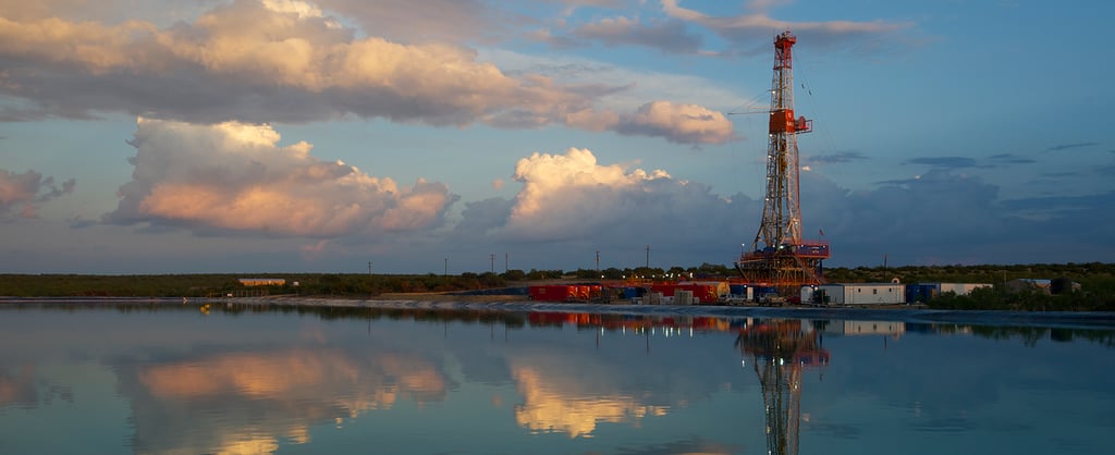 LRQA IP case study header - Oil tower next to water in Ketchum Mountain