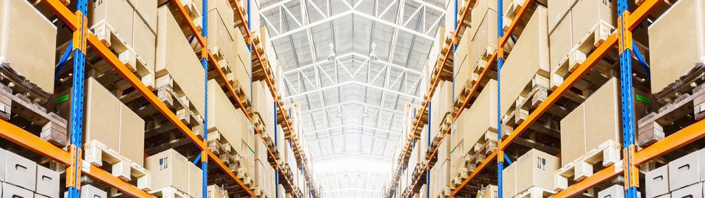 Warehouse shelves