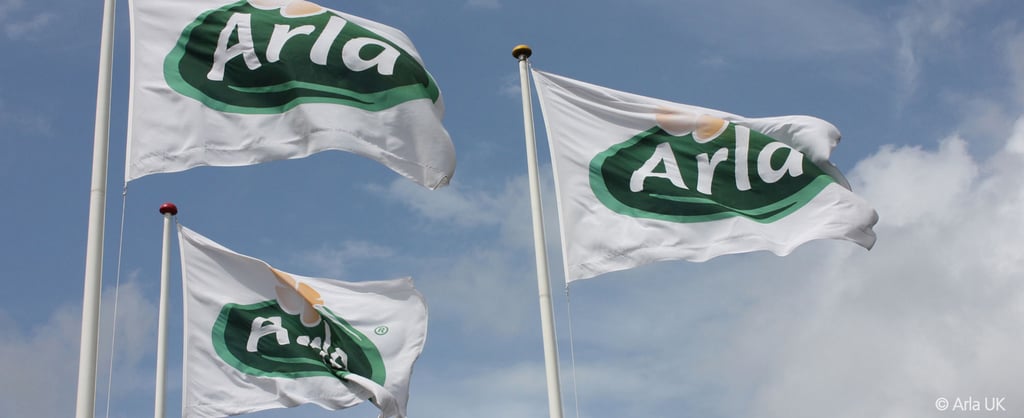 Arla logos on flags © Arla UK