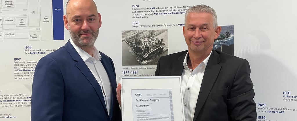 Van Oord behaalt ISO 27001-certificering met LRQA