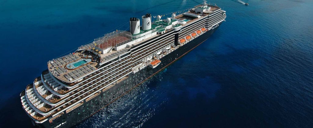 Aerial view of Westerdam cruise ship