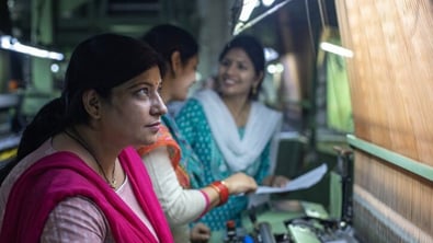 Women working in a textile factory