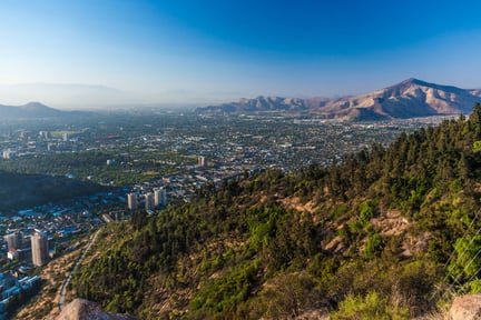 Santiago, arial view.