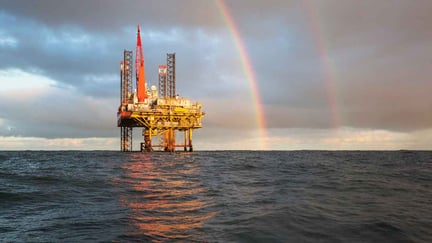 Jack-up rig north sea