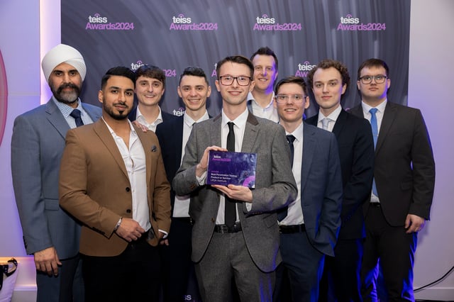 Image of LRQA cyber security team winning at the teiss 2024 awards