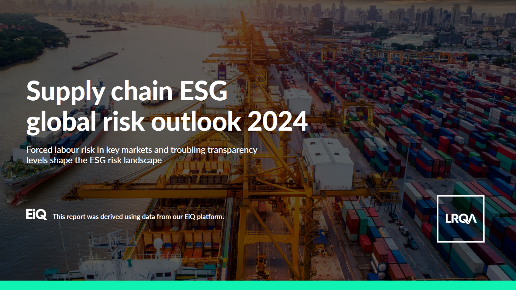 Supply chain ESG global risk outlook 2024-Report cover