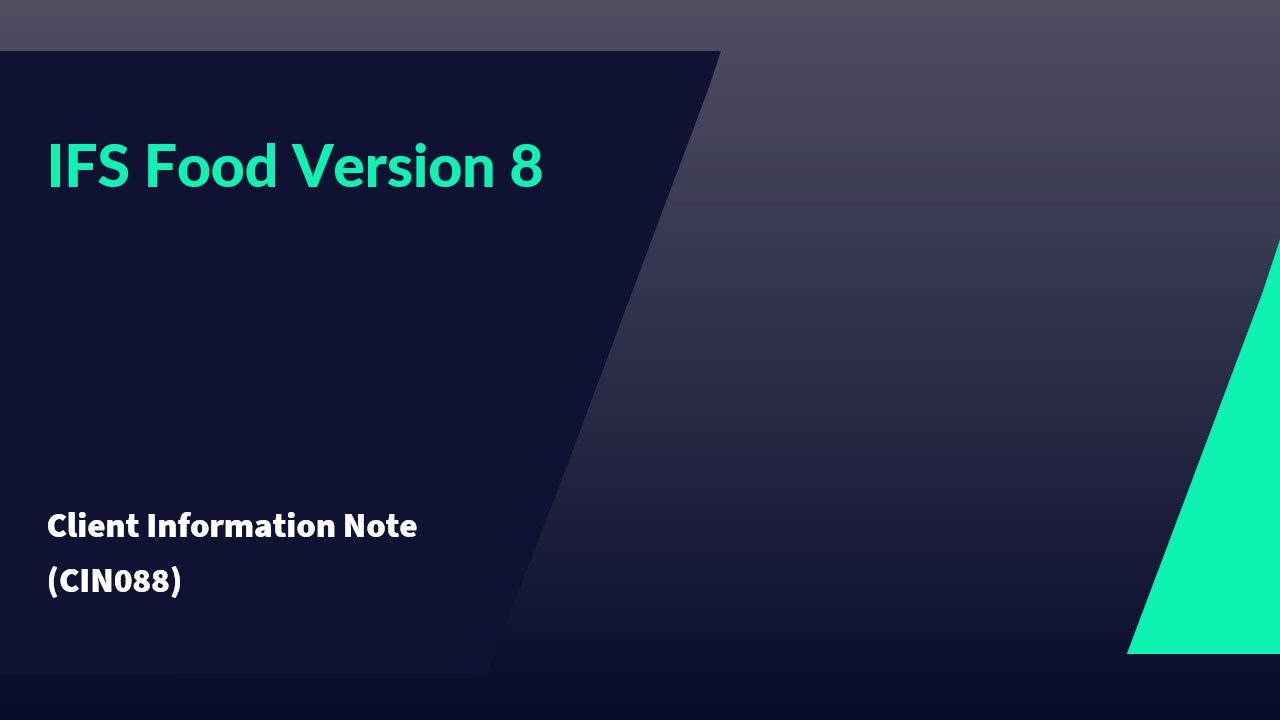 Client Information Note 088 - IFS v8