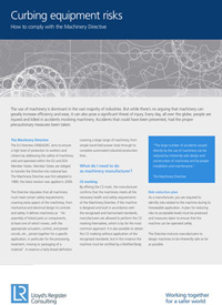 The use of machinery is dominant in the vast majority of industries. But while there’s no arguing that machinery can greatly increase efficiency and ease, it can also pose a significant threat of injury. Every day, all over the globe, people are injured and killed in accidents involving machinery. Accidents that could have been prevented, had the proper precautionary measures been taken.  In addressing this issue, the Machinery Directive sets out to ensure a common machinery safety level in EU member states and EEA countries.  This whitepaper looks at the measures required to conform to the directive and discusses the two recognised standards for handling functional safety of machinery.   To download your copy of our whitepaper ‘Curbing equipment risks; how to comply with the Machinery Directive’ please fill in the form below.