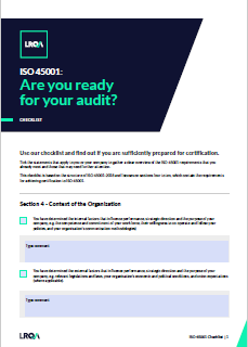 ISO 45001 Checklist