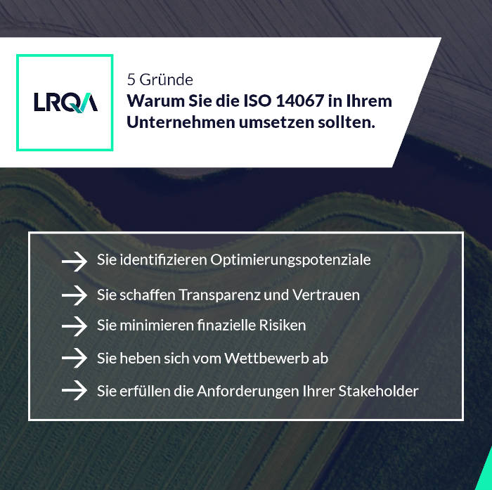 Vorteiler einer Verifizierung nach ISO 14067