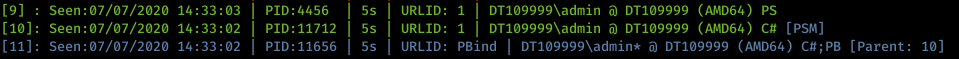 Machine generated alternative text: Seen: Seen : Seen: 07/07/2020 ø7/ø7/2Ø2ø 07/07/2020 14: 14: 14: 33: 33: 33: ø3 ø2 02 I PID: I PID: I PID: 4456 11712 11656 I URL ID: I URL ID: I URL ID: 1 | DTIØ9999Xadmin DTIØ9999 (AMD") ps 1 | DTIø9999Xadmin DTIø9999 (AMD") IPSMI PBind I DTIØ9999Xadmin* DTIØ9999 (AMD64) ctt;PB 'Parent: 101 